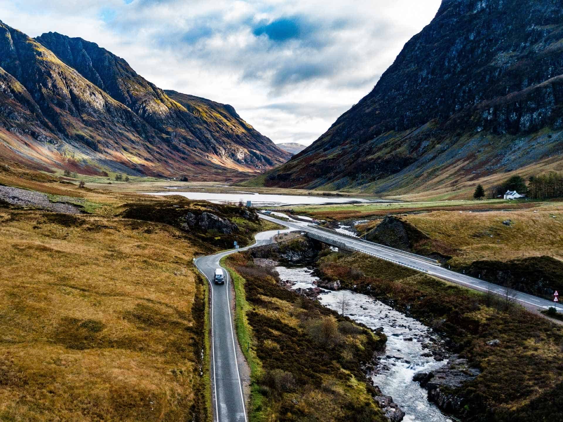scenic road in scotland